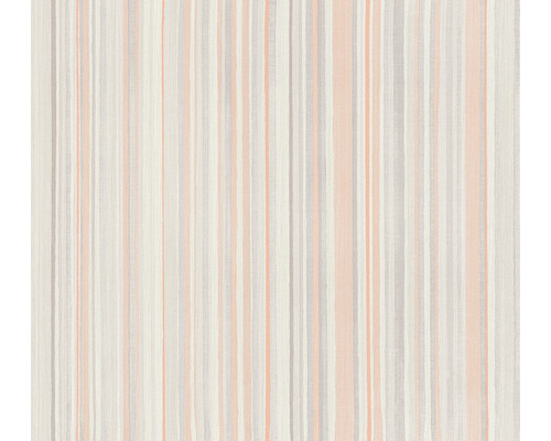 Vliestapete 37817-2 Attractive Streifen orange grau violett Tapete mit Streifenmuster