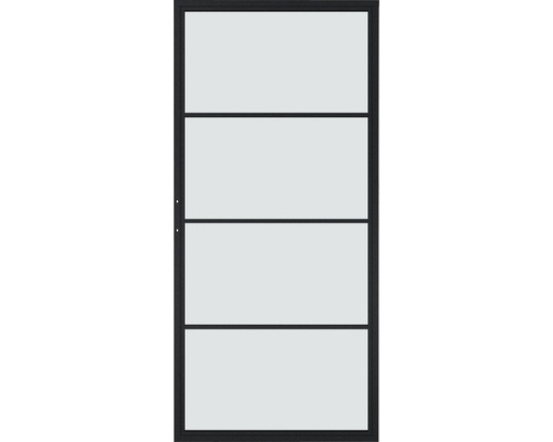 Glastür mit drei horizontalen Sprossen
