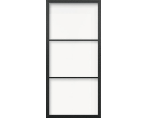 Moderne Innentür mit Sprossenrahmen und Glasfüllung