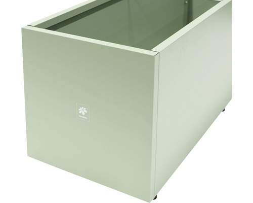 Rechteckiger Pflanzkübel aus Metall