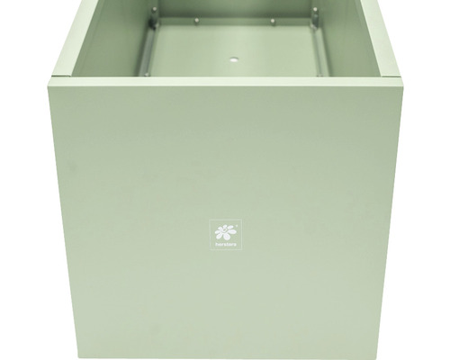 Quadratischer Pflanzkasten mit Herstera Logo