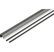 Edelstahlschiene mit Gummidichtungsprofil