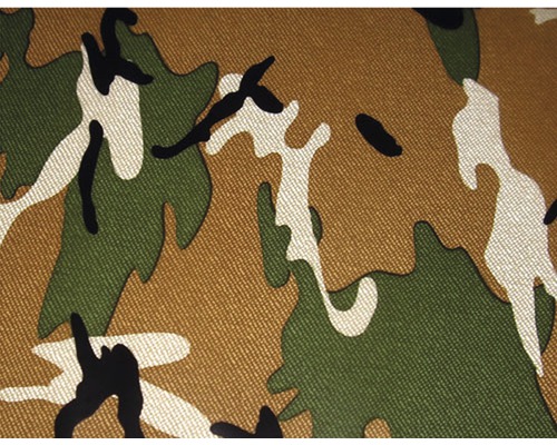 Wassertransferdruck Folie Tarn CA-NR-004-03 grau 100 x 50 cm Nahaufnahme eines Stoffes im Tarnmuster