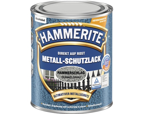 HAMMERITE Metall-Schutzlack Hammerschlag Dunkelgrau 750 ml