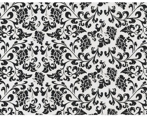 Wassertransferdruck Folie Blume CD-103-2 schwarz 100 x 50 cm Muster einer Tapete mit floralem Design