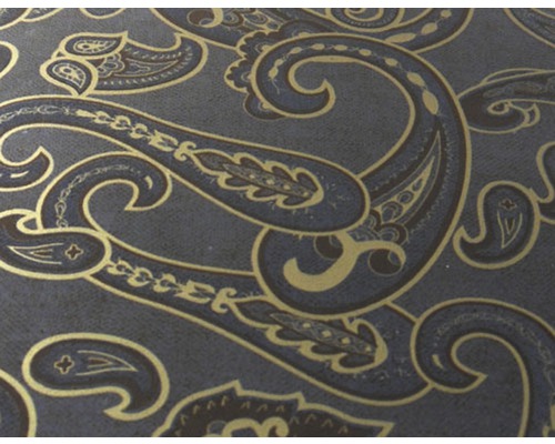 Wassertransferdruck Folie Orient CD-09 gold 100 x 100 cm Nahaufnahme eines Tapetenmusters mit Paisleymotiven