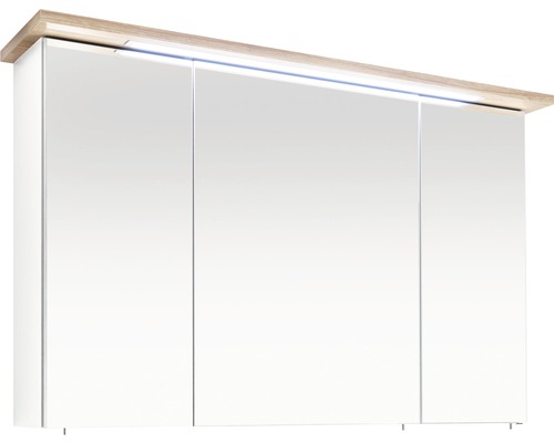 LED-Spiegelschrank Pelipal Cesa III 3-türig 72x115 cm weiß