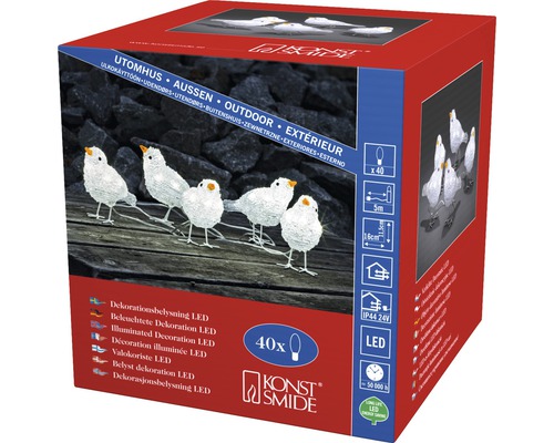 Verpackung der LED Dekofigur Vögel für den Außenbereich von Konstsmide