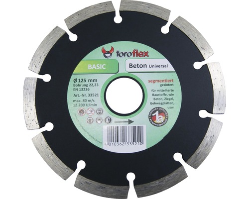 Toroflex Trennscheibe Beton Universal, 125 Millimeter Durchmesser