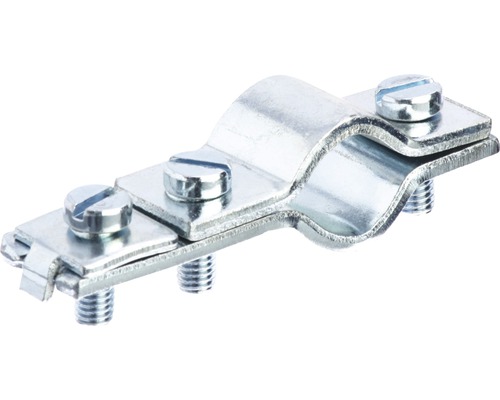 Erdungsrohrschelle mit Schraube, galvanisch verzinkt, Schraube M6, für Rohre 3/8" Rohrschelle mit Schrauben