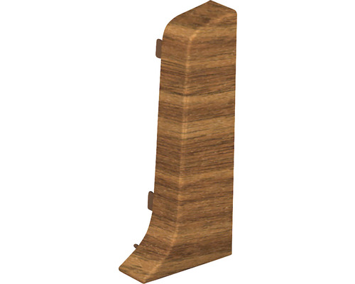 Prinz Endstücke für Klemm-Sockelleiste mit Kabelkanal Nussbaum 50 mm Sockelleiste aus Holz mit Befestigungsclips