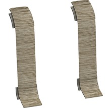 Zwei Duschkabinenprofile mit Holzoptik