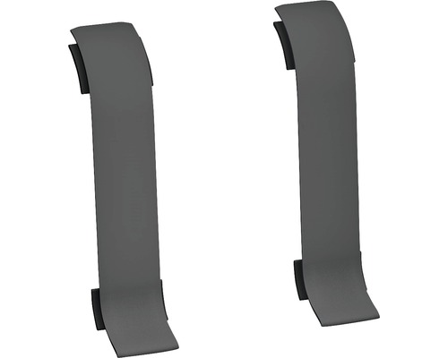 Prinz Verbinder für Kabelkanal-Sockelleiste dunkelgrau 60 mm Zwei Fallrohrschellen zur Befestigung von Fallrohren