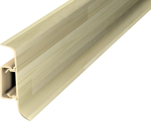 Klemmsockelleiste PVC nussbaum olive 50 x 2500 mm