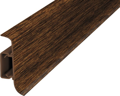 Prinz Klemmsockelleiste PVC panga panga 50 x 2500 mm Fußleiste aus Kunststoff mit Holzdekor