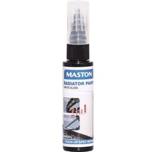 Maston Heizkörperlack Weiß Glänzend, 12 ml Flasche mit Pinsel und Stift