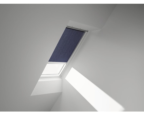 VELUX Sichtschutzrollos dunkelblau uni solarbetrieben Rahmen aluminium RSL MK08 9050S