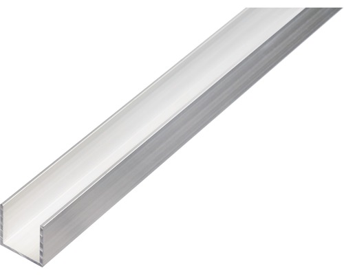 U-Profil Aluminium silber 25 x 25 x 2 mm 2,0 mm , 1 m Aluminium U-Profil