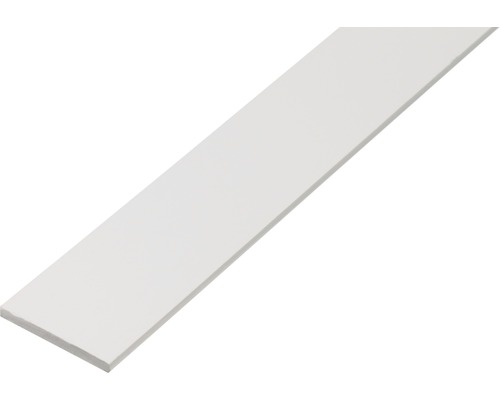 Flachstange PVC weiß 20 x 2 mm, 2,6 m