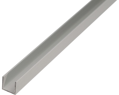 U-Profil Aluminium silber 20 x 8 x 1 mm 1,0 mm , 2 m U-Profil aus Metall