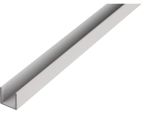 U-Profil Aluminium weiß 10 x 10 x 1 mm 1,0 mm , 2,6 m U-Profil aus Metall