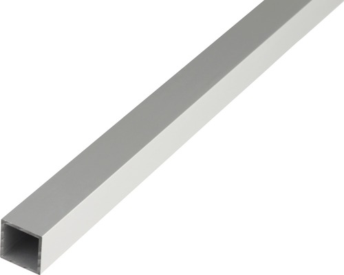 Vierkantrohr Alu silber eloxiert 20x20x1,5 mm, 2,6 m Vierkantrohr aus Metall