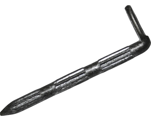 Stahlrillenhaken 4 x 40 mm metallisiert, 15 Stück Hebelwerkzeug aus Metall mit L-förmigem Griff
