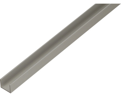 U-Profil Aluminium silber 19 x 15 x 1,5 mm 1,5 mm , 2 m