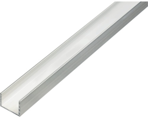 U-Profil Aluminium silber blank 15 x 10 x 1,5 mm 1,5 mm , 2,6 m Aluminium U-Profil
