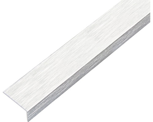 Winkelprofil Alu edelstahldesign hell selbstklebend 15x10x1 mm, 2 m Winkelleiste aus Metall