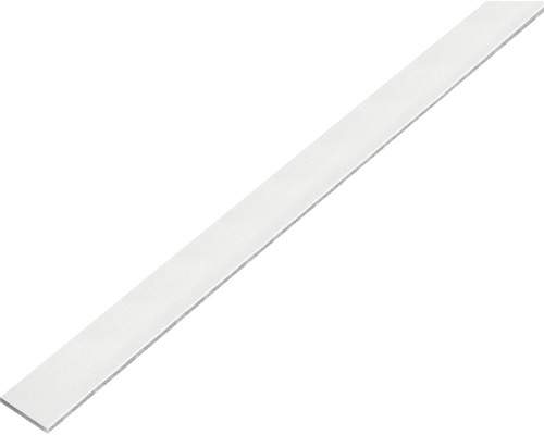 Flachstange Alu kugelgestrahlt silber, selbstklebend 25x2 mm, 1 m Kunststoff-Flachleiste