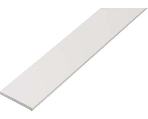 Flachstange PVC weiß 30 x 3 mm, 2,6 m