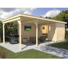 Gartenhaus weka Play & Relax inkl. Fußboden Unterkonstruktion Schleppdach 737 x 299 cm
