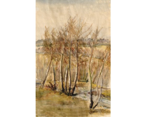 Infrarot Bildheizung Motiv 23474184 90x70 cm 600 Watt Aquarellgemälde mit Bäumen und Landschaft