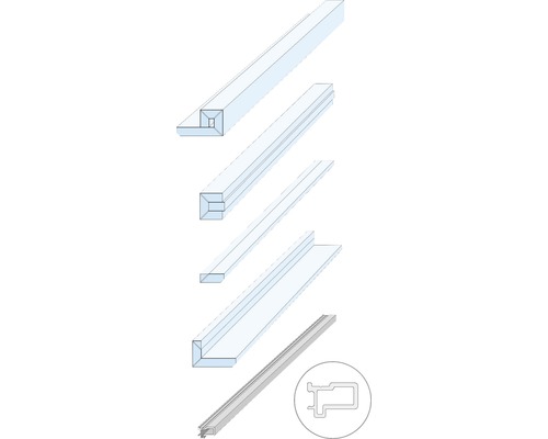 Knauf Zargenlose Türlaibung für Holztürblatt Fertigwanddicke 125 mm Pocket Kit Schiebetürsystem-0