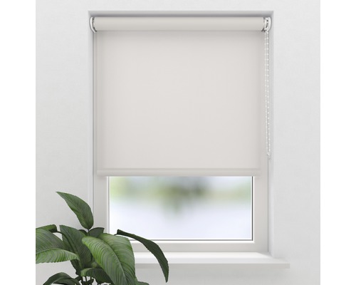 Weißes Rollo am Fenster zur Lichtsteuerung