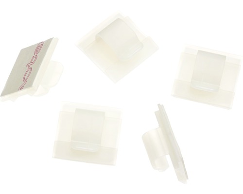 Cord Clips natur selbstklebend 26x26 mm Mehrere Kabelhalter zur Kabelbefestigung