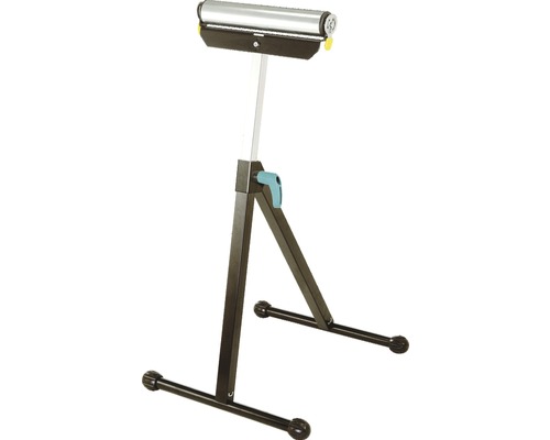Rollenbock Wolfcraft aluminium schwarz 70 x 47 x 38 cm Tragkraft 50 kg Werkstückauflage mit Rollen für Werkstatt