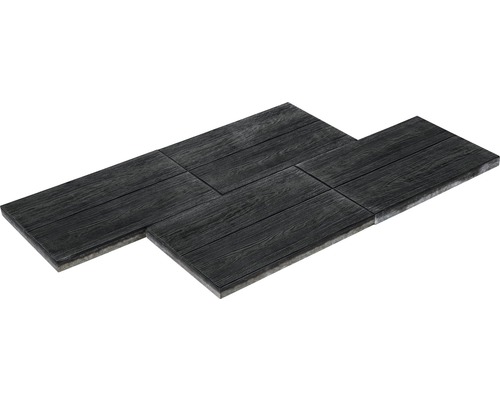 Mehrere Gehwegplatten mit Holzoptik