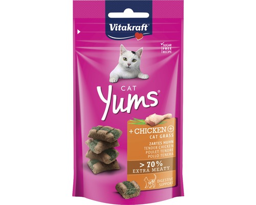 Katzensnack VITAKRAFT Yums Huhn und Katzengras 40 g