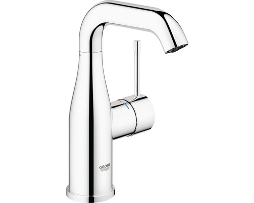 Waschtischarmatur Grohe Essence New mit hohem Auslauf 23463001 chrom glänzend Grohe Logo Einhand-Waschtischbatterie