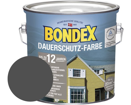 Dauerschutz-Farbe Bondex schiefer 2,5 l