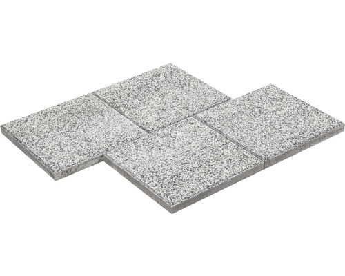 Beton Terrassenplatte Cassana weiß 40 cm x 40 cm x 4 cm Graue Betonpflastersteine