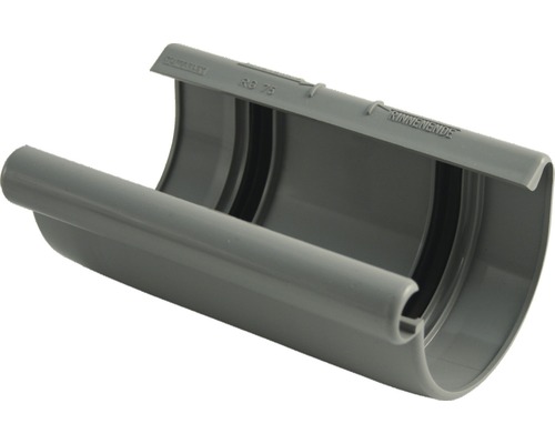 Marley Rinnenschale Kunststoff halbrund Fenstergrau RAL 7040 NW 75 mm Dachrinne aus Kunststoff
