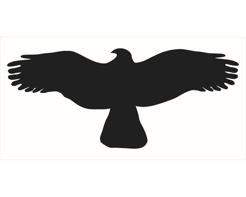 Warnschild Walteco "Silhouette Vogel" zum Aufkleben 80x200 mm