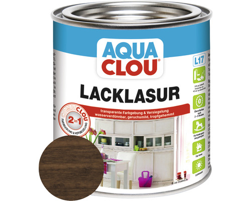 AQUACLOU Lack-Lasur Combi Aqua L17 eiche mittel 375 ml Aqua Clou Lacklasur Farblack Dose