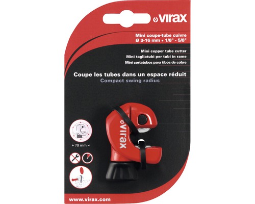 Virax Mini Rohrabschneider für Kupferrohre von 3 bis 16 Millimeter
