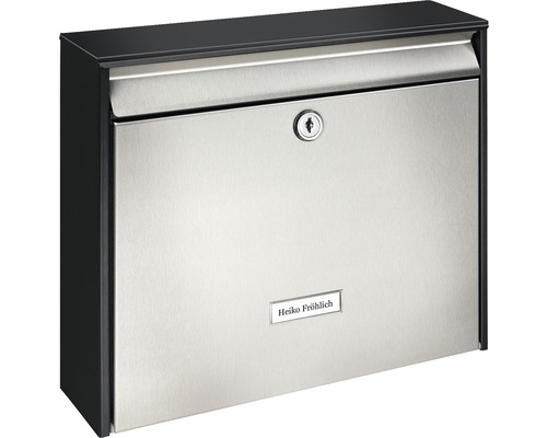 Briefkasten aus Edelstahl mit Schloss