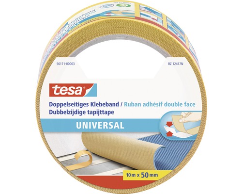 tesa doppelseitiges Klebeband Universal gelb 10m x 50mm tesa doppelseitiges Klebeband Universal gelb 10m x 50mm