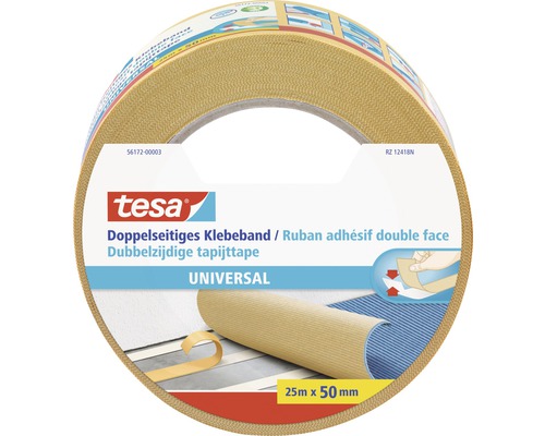 tesa doppelseitiges Klebeband Universal gelb 25m x 50mm-0